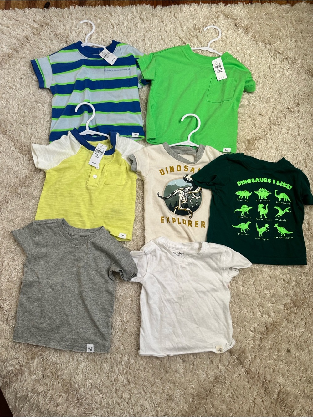 Gap and Burt’s bees baby t shirts size 6-12 months and 6-9 months